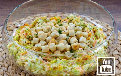 Çıtır Yufkalı Havuçlu Kabak Salatası Tarifi
