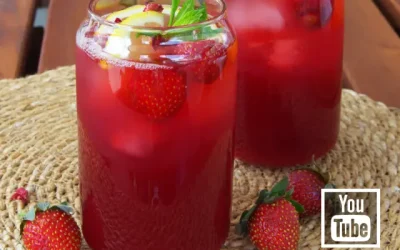 Çilekli Hibiskus Soğuk Çay Tarifi | Yazın En Ferahlatıcı İçeceği